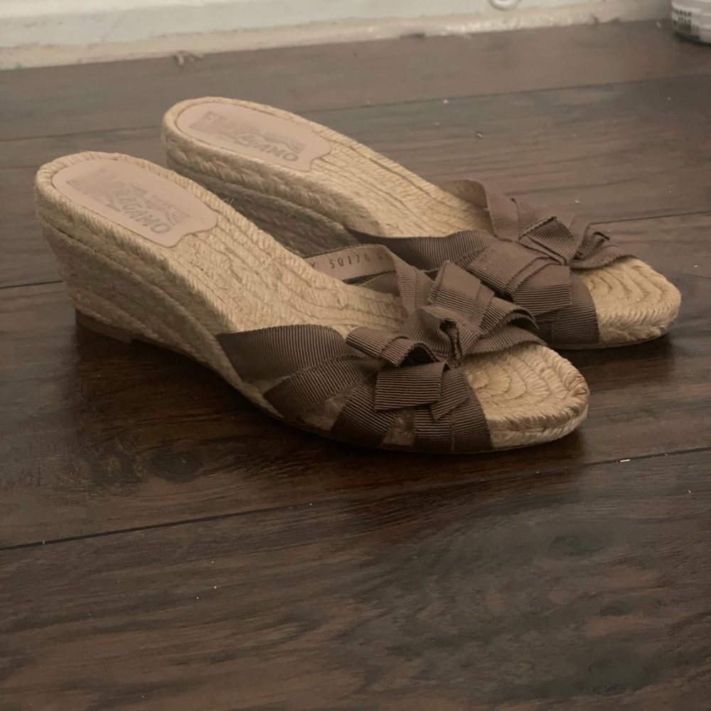 Salvatore Ferragamo vintage slip on espadrilles